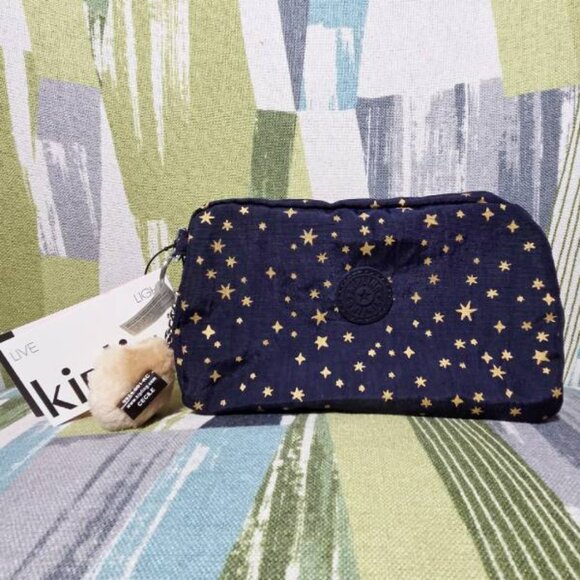 Kipling Small Pouch Make Up Case In Gleam Ultimate Stars - Picture 1 of 8